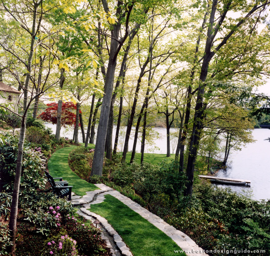 Woodland garden by Dan K. Gordon Landscape Architects; photography by Peter Vanderwarker