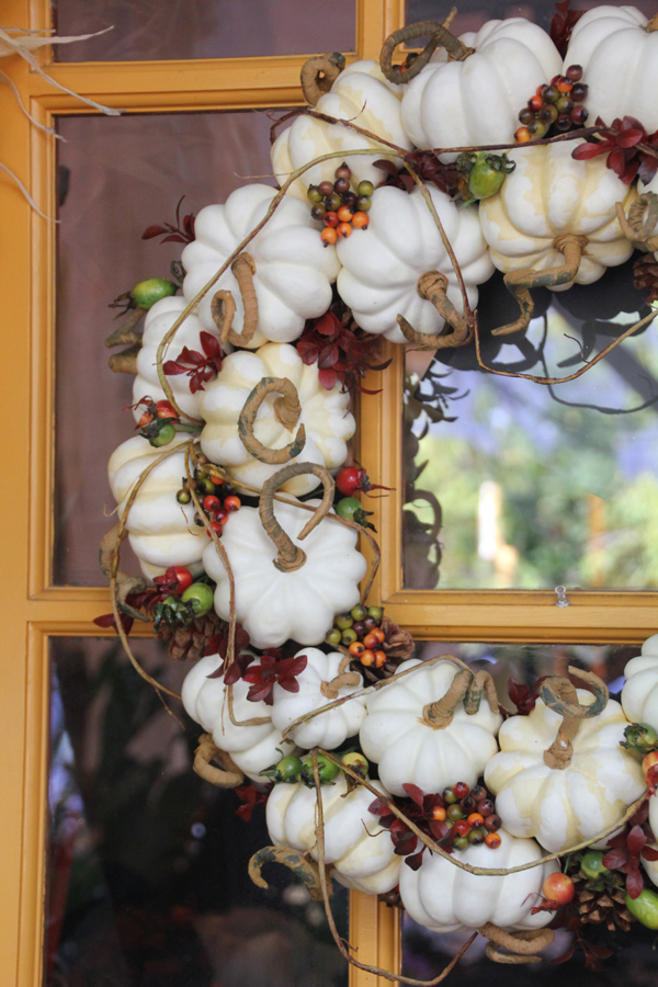 Faux gourd wreath