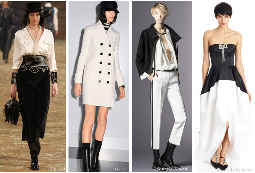 HIgh End Black and White Fashion Trends 2014