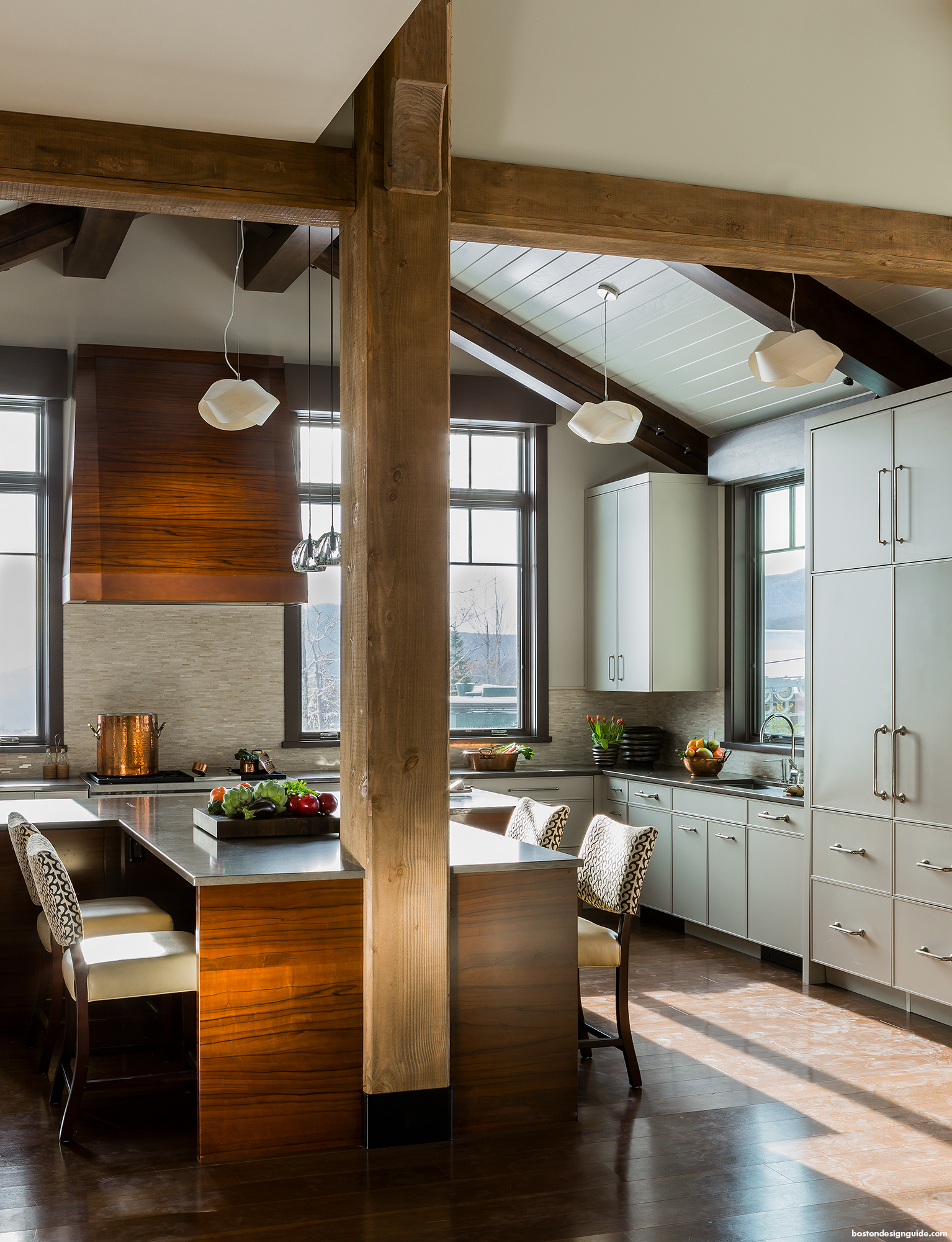 Of Our Favorite Rustic Kitchens With Exposed Wood Beams Boston
