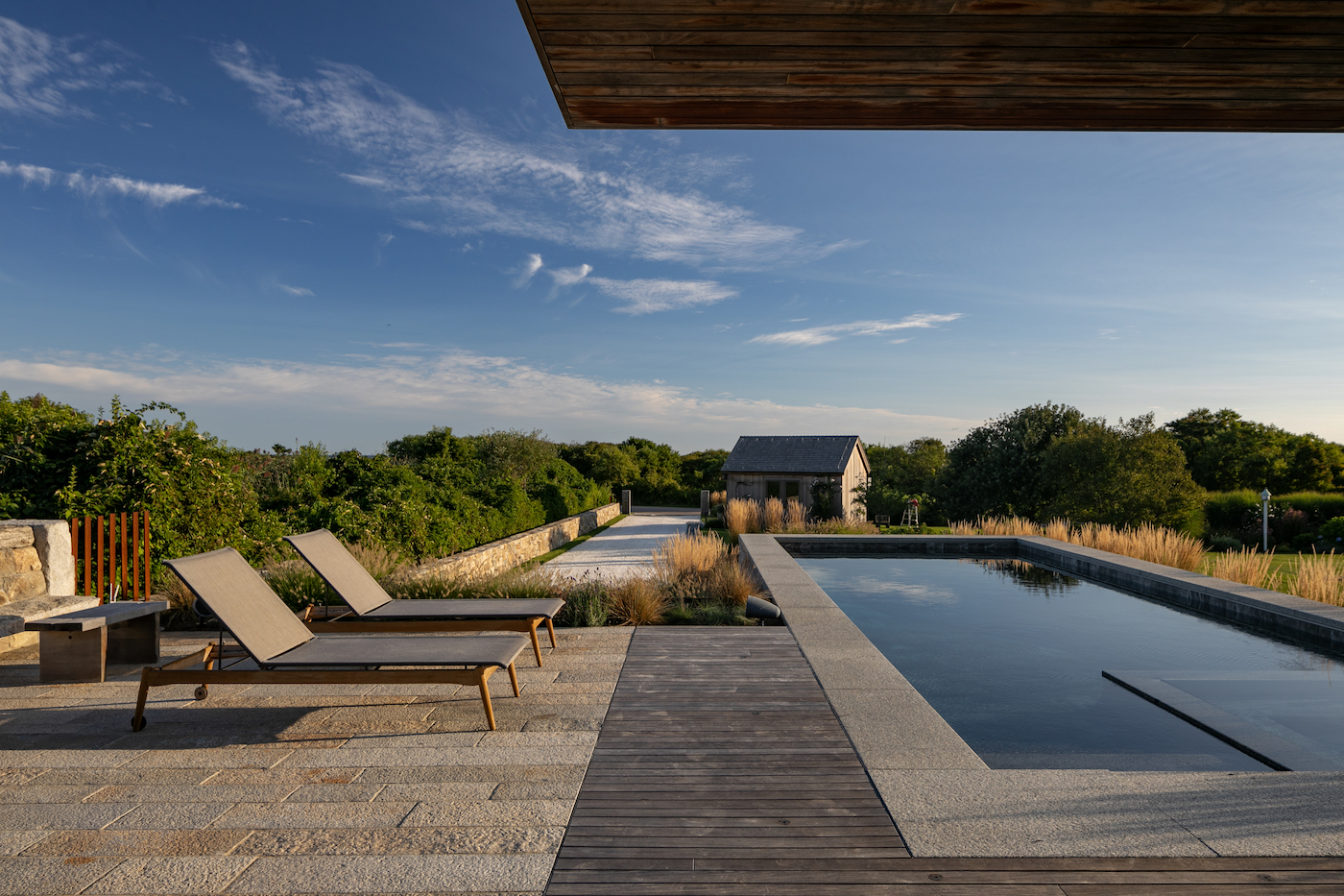 pool design, reclaimed stone, katherine field and associates