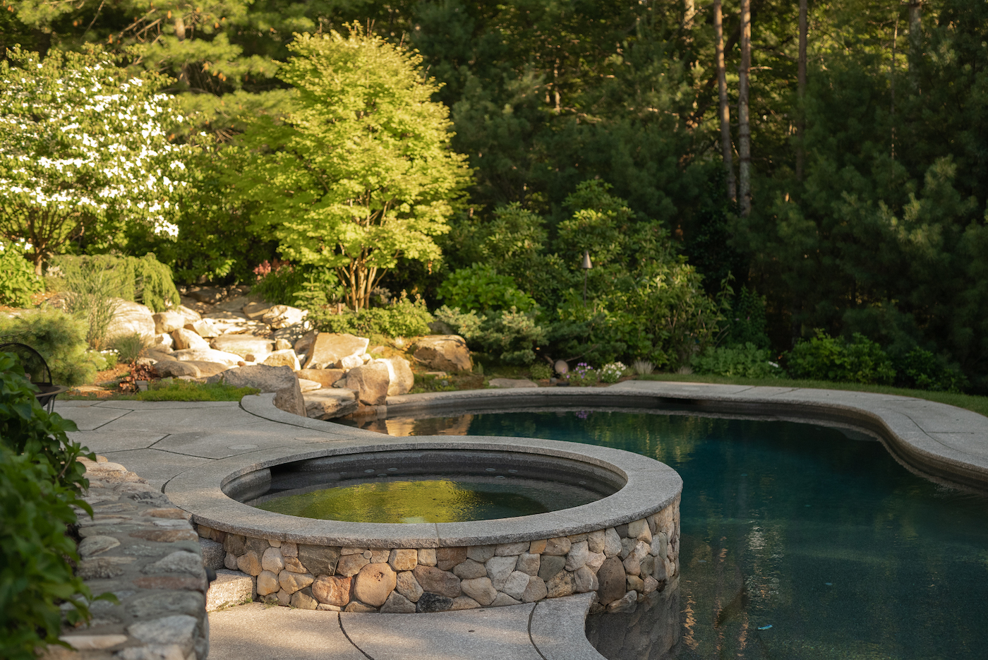 pool design, curved pool, landscape creations