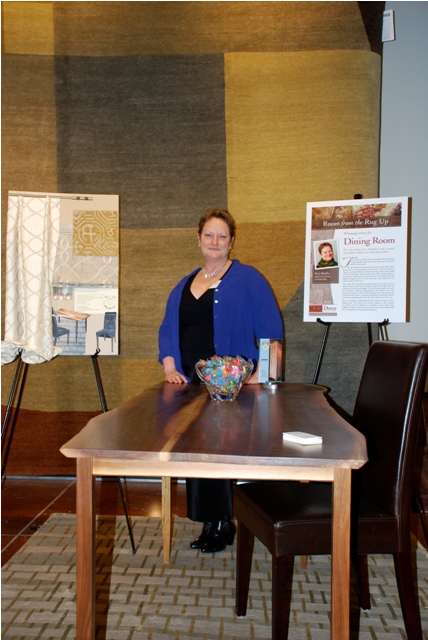 Kris Shaffer, in winning IFDA vignette for the Room From the Rug Up design competition at Dover Rug & Home