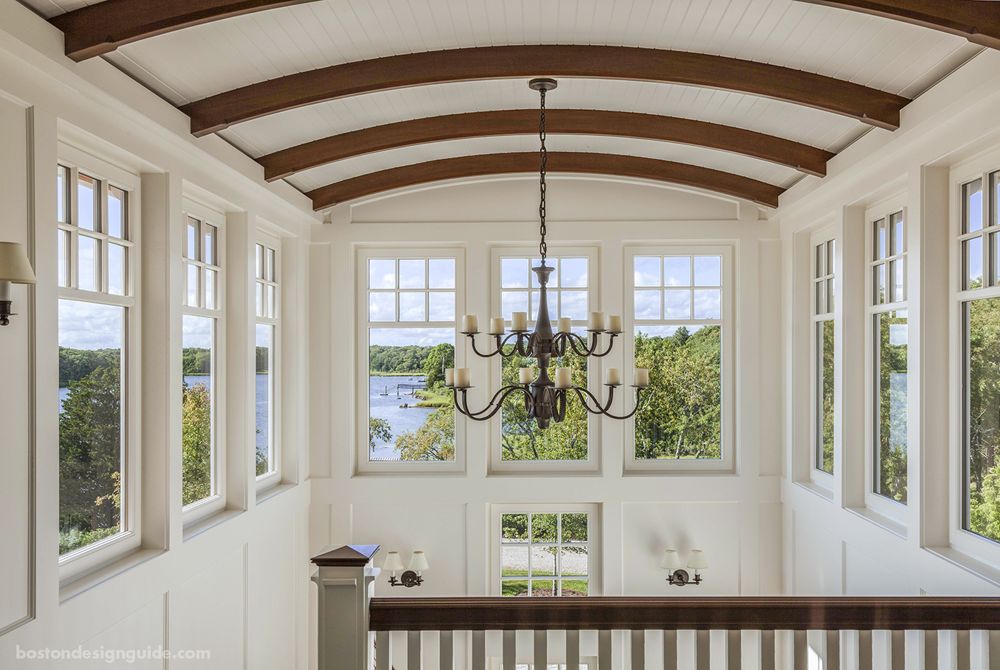 Coastal home stair hall