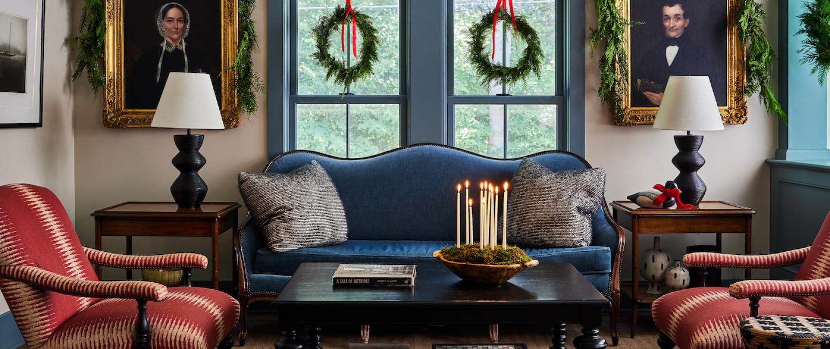 Nathan Turner, Holiday Magic, White Barn Inn, Maine, Auberge Resorts, Festive Decor, Holiday Interior Design